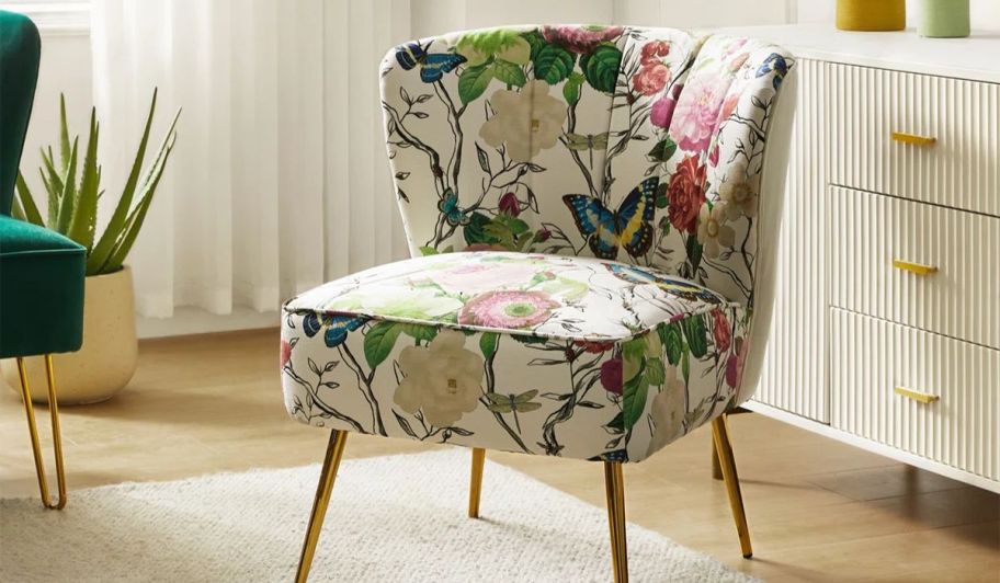 Wayfair chair in colorful patterns