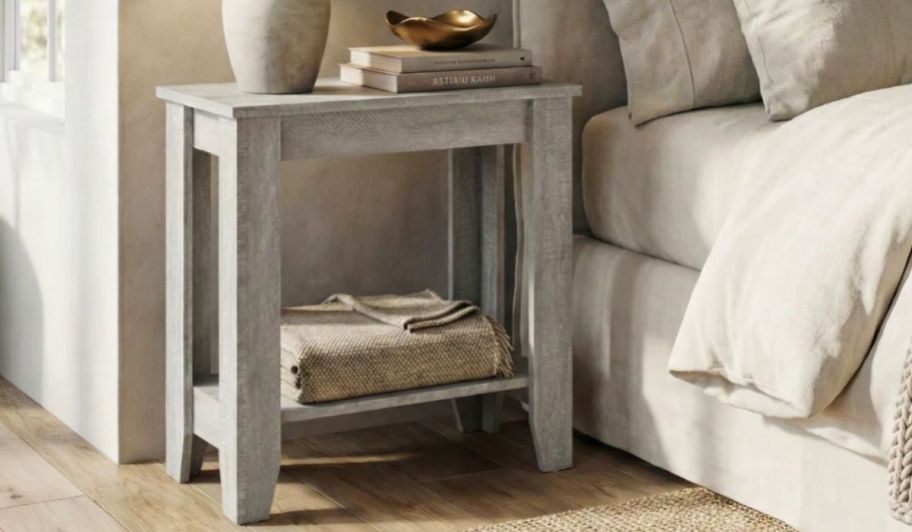 gray side table from wayfair furniture