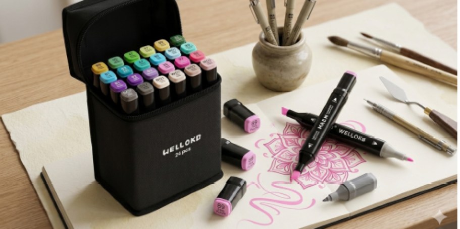 Dual-Tip Alcohol Markers 24-Count Only $5.49 on Amazon (Includes Storage Case)