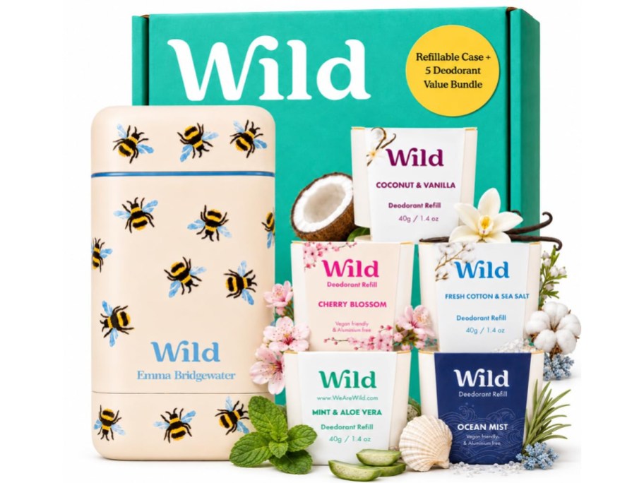Wild Deodorant Starter Kit w 5 Refills