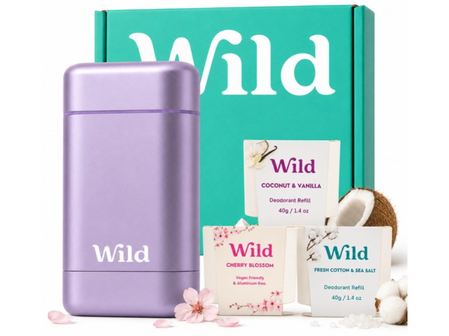 Wild Starter Deodorant Kit w 3 refills