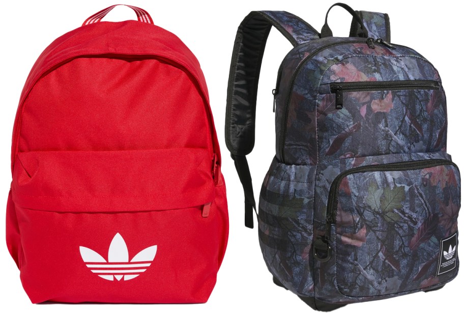 red and grey adidas backpacks