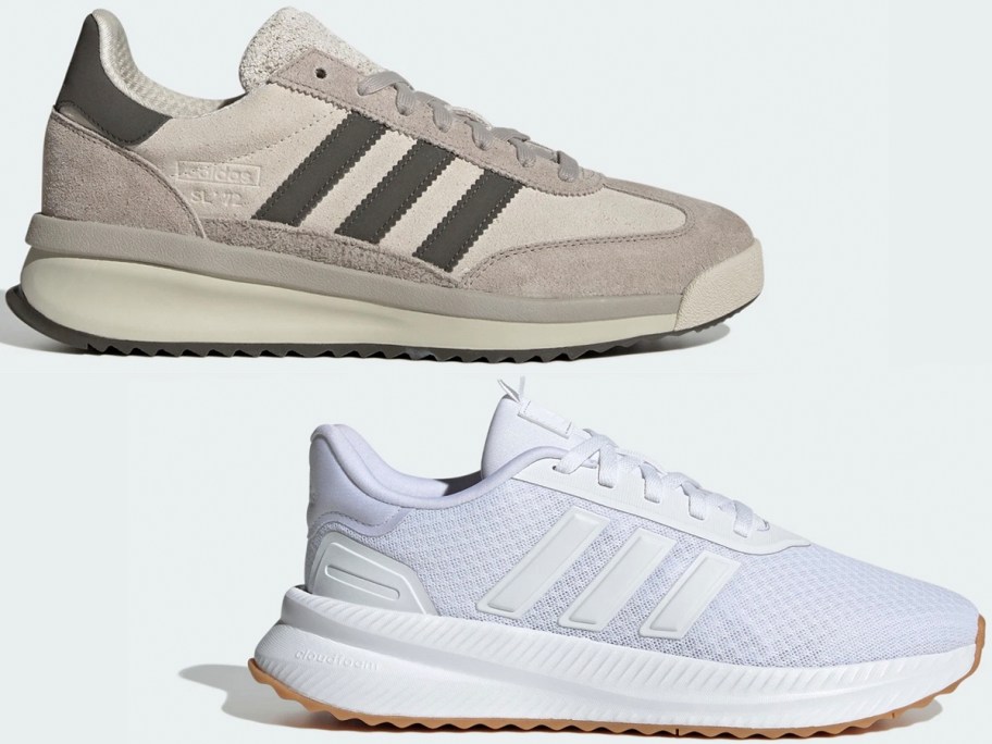 brown and white adidas shoes 