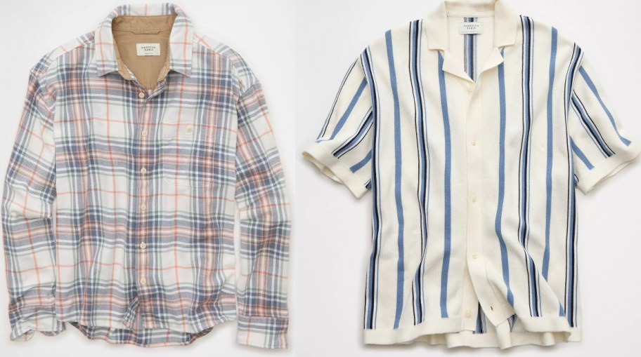 mens flannel and collared shirt