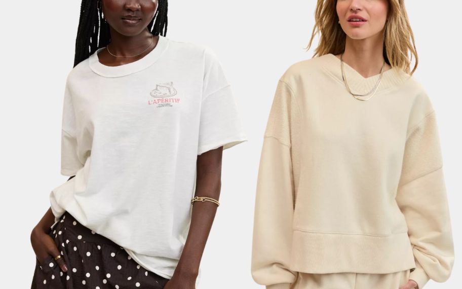 aerie clearance with a sweater and shortsleeve 