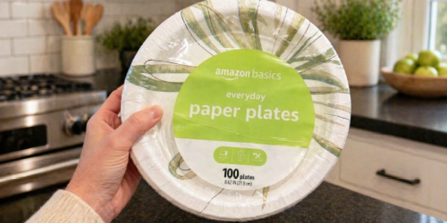 Amazon Basics Paper Plates 100-Count Only $4.77 Shipped