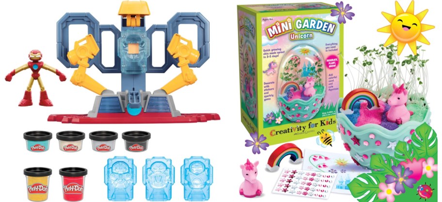 play doh iron man and unicorn craft