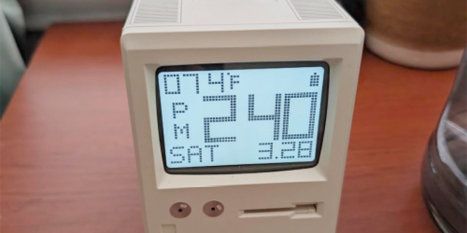 Throwback Retro Alarm Clock Only $17.99 on Amazon (Resembles an 80s Macintosh!)