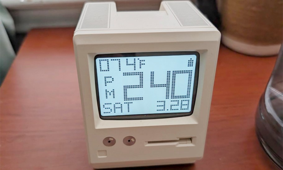 Throwback Retro Alarm Clock Only $17.99 on Amazon (Resembles an 80s Macintosh!)
