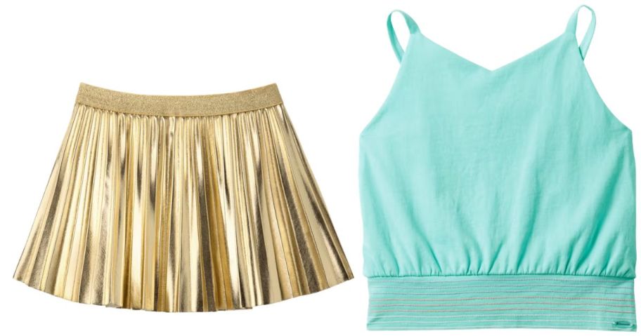 American Girl x Janie & Jack Pleated Party Skirt and Minty Sweet Tank Top