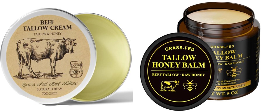 beef tallow balm containers