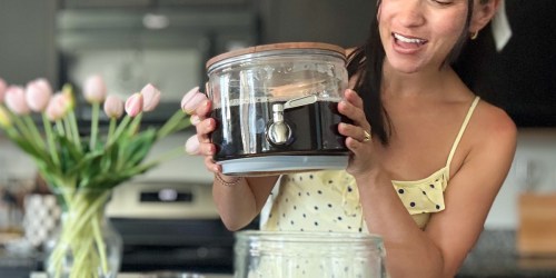 Stacking Glass Beverage Dispenser Just $19.97 on Walmart.com | Holds 2 Drinks