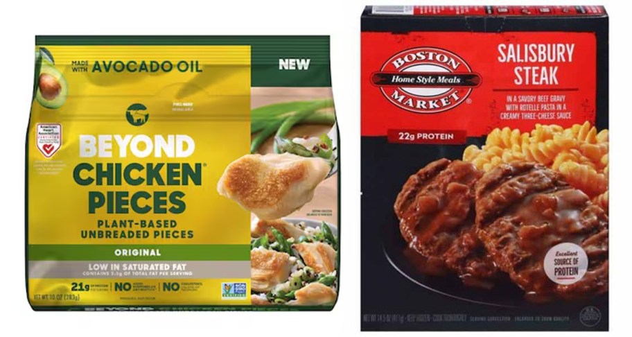 beyond chicken bag and boston market meal