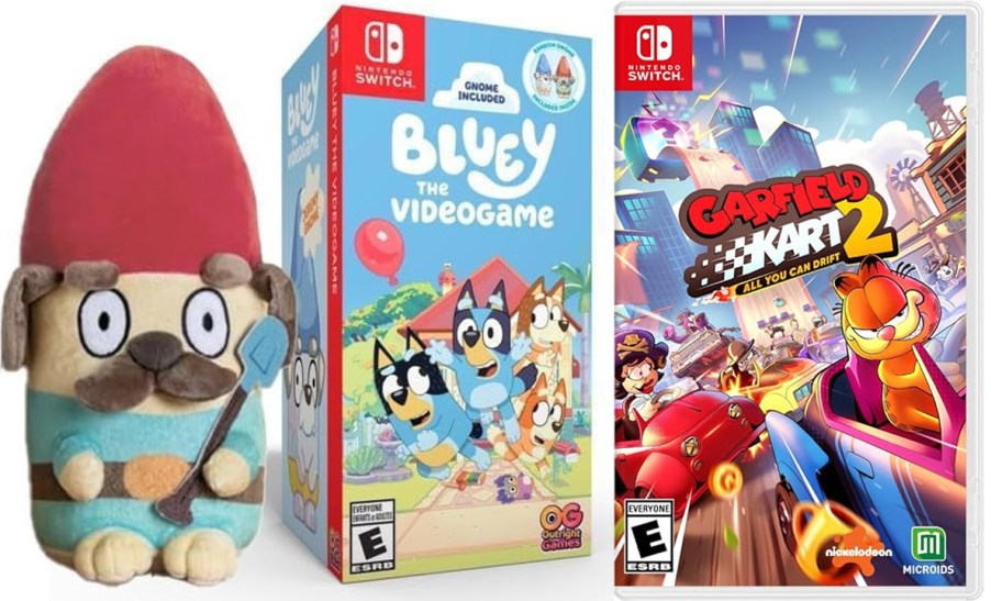 nintendo switch bluey and garfield games 