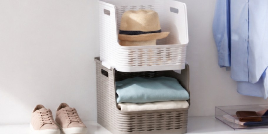 50% Off Brightroom Storage Wave Storage Bins | Narrow Bin Just $2.50