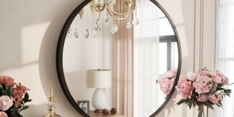 Up to 80% Off Wayfair Mirrors + FREE Shipping | Round 24″ Mirror Only $49.99 Shipped