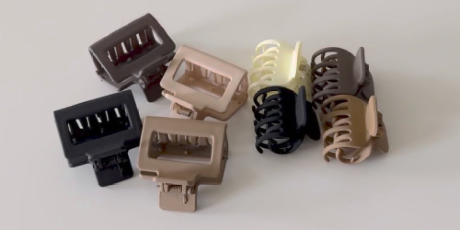 Hair Claw Clips 8-Pack Only $4.99 on Amazon