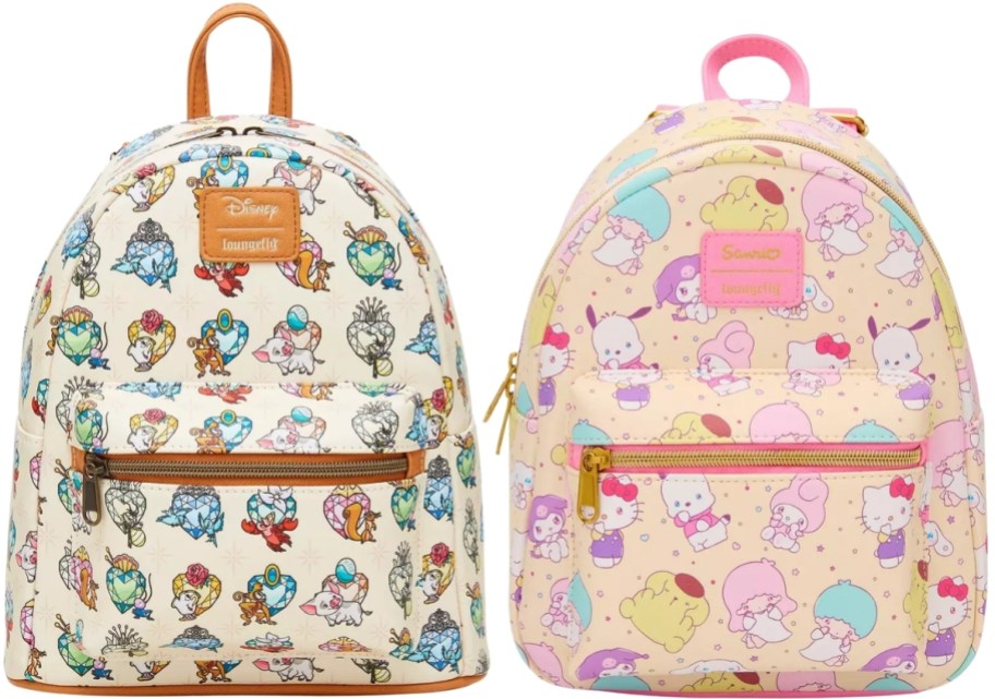 disney princess and hello kitty mini backpacks