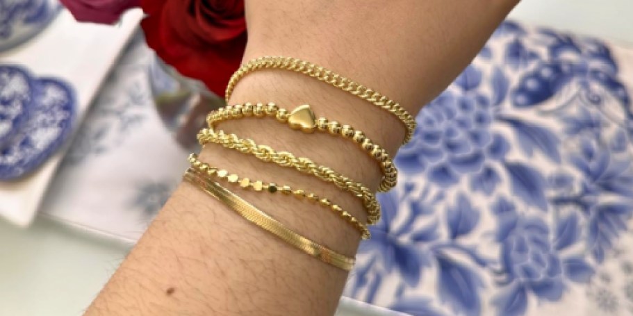 Trendy Initial Bracelet Stack Just $4.99 on Amazon (Reg. $13)