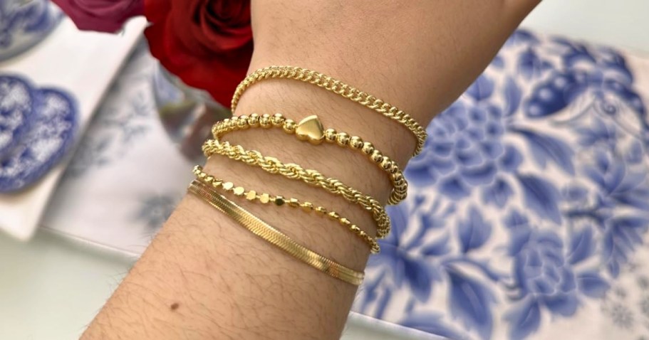 Trendy Initial Bracelet Stack Just $4.99 on Amazon (Reg. $13)