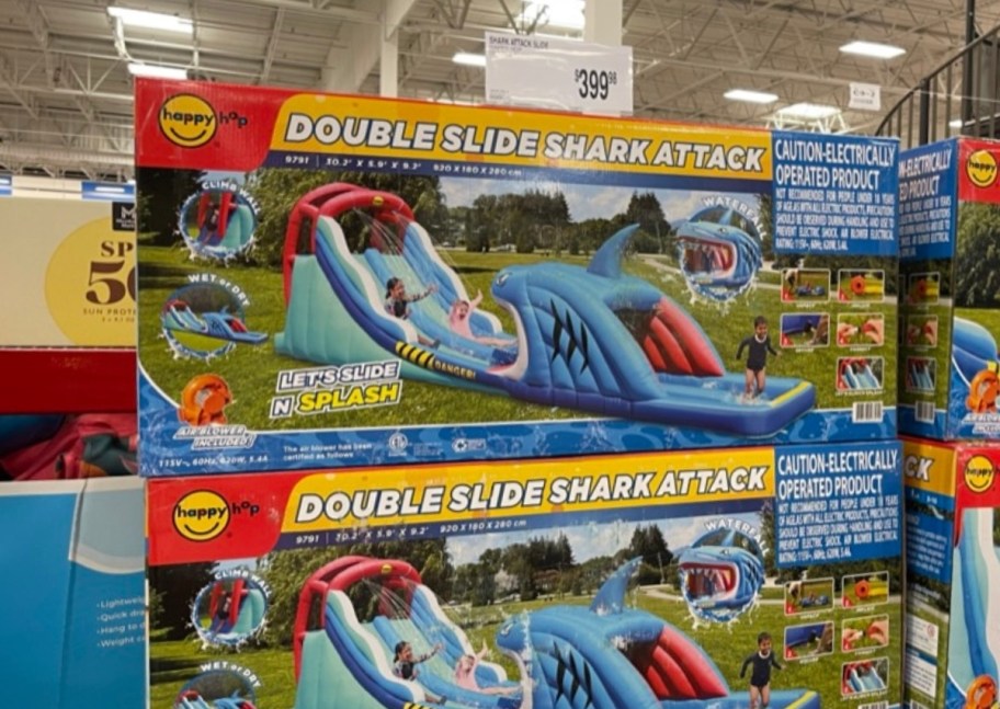 shark shaped inflatable slide