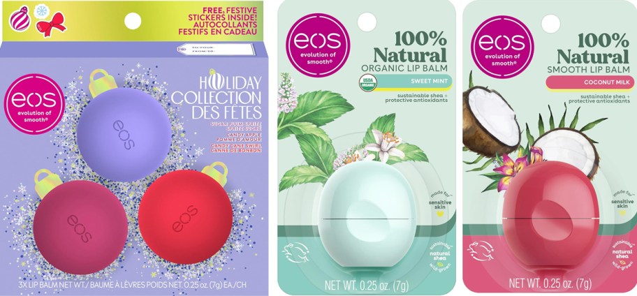 round eos lip balms