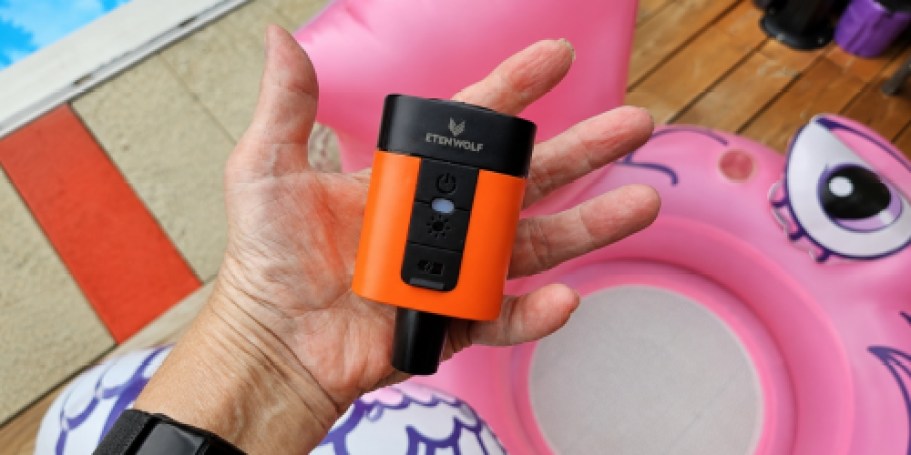 Mini Air Pump Just $19.99 Shipped for Prime Members (Pool, Beach, & Camping Must-Have!)
