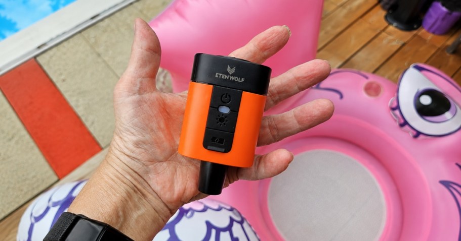 Mini Air Pump Just $19.99 Shipped for Prime Members (Pool, Beach, & Camping Must-Have!)