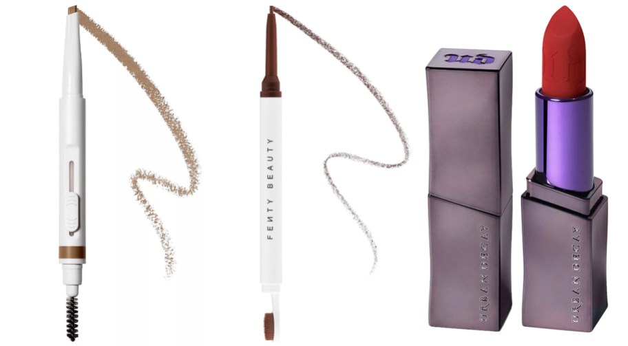 two brow pencils and lip stick