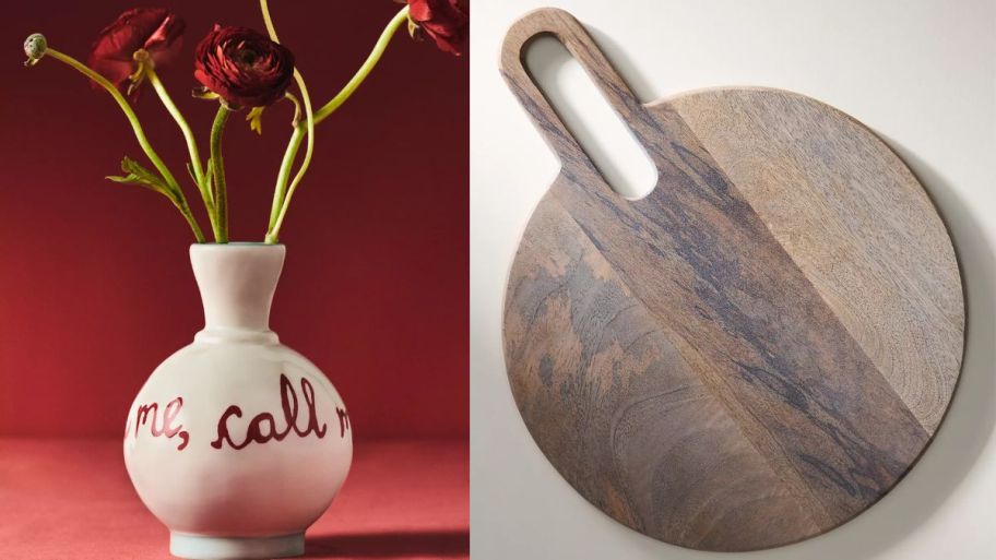 flower pot and cutting board