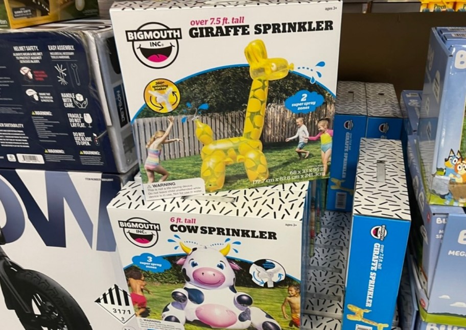 griaffe and cow shaped outdoor sprinklers