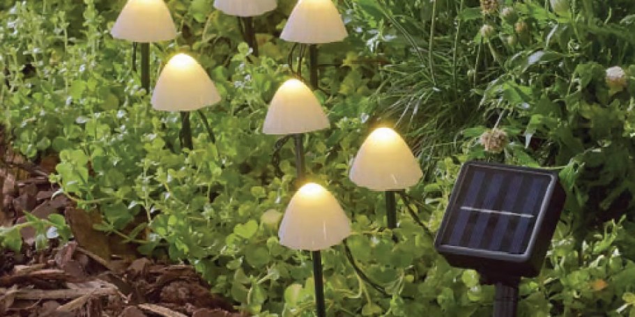 Solar LED Mushroom Path Lights 12-Count Just $14.98 Shipped on Lowes.com