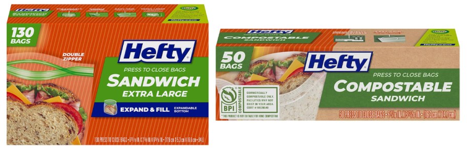 two boxes of heavy sandwich bags 