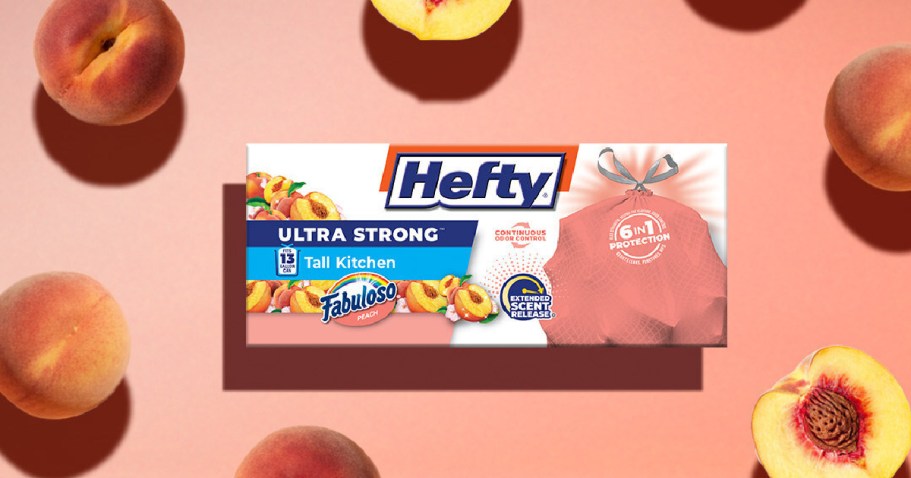 New Hefty Peach-Scented Trash Bags at Walmart