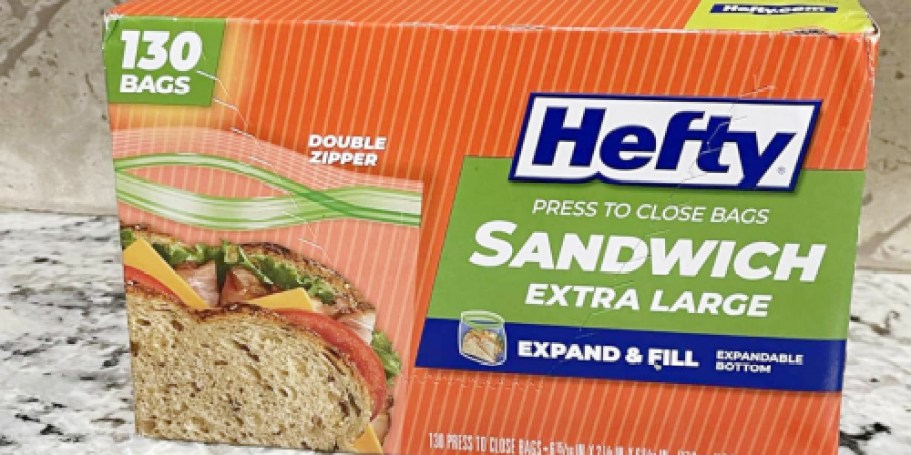 Hefty XL Sandwich Bags 260-Count Just $5.88 Shipped on Amazon