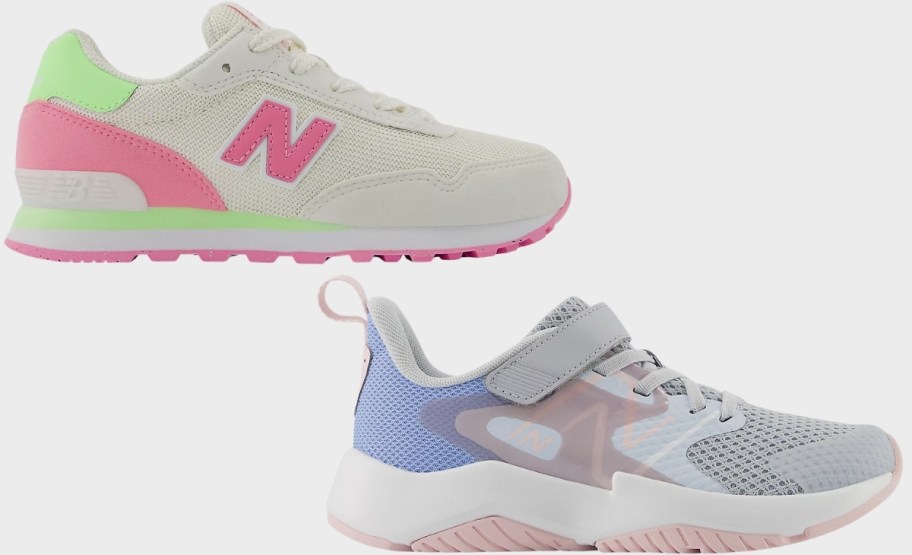 two new balance kids shoes