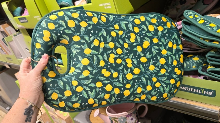 lemon pattern gardening kneeling pad
