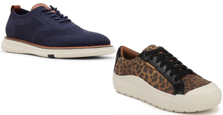 blue and leopard print shoes 