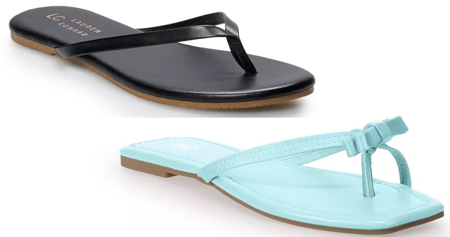 black and blue sandals 