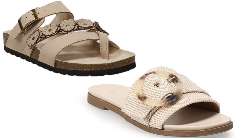 Coles floral and buckle sandals