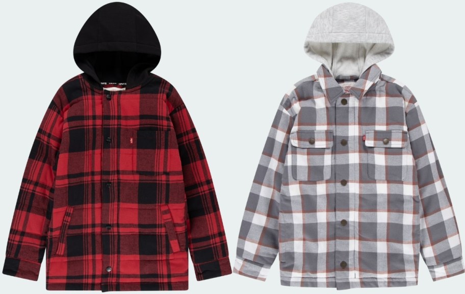 levis boys hooded shackets