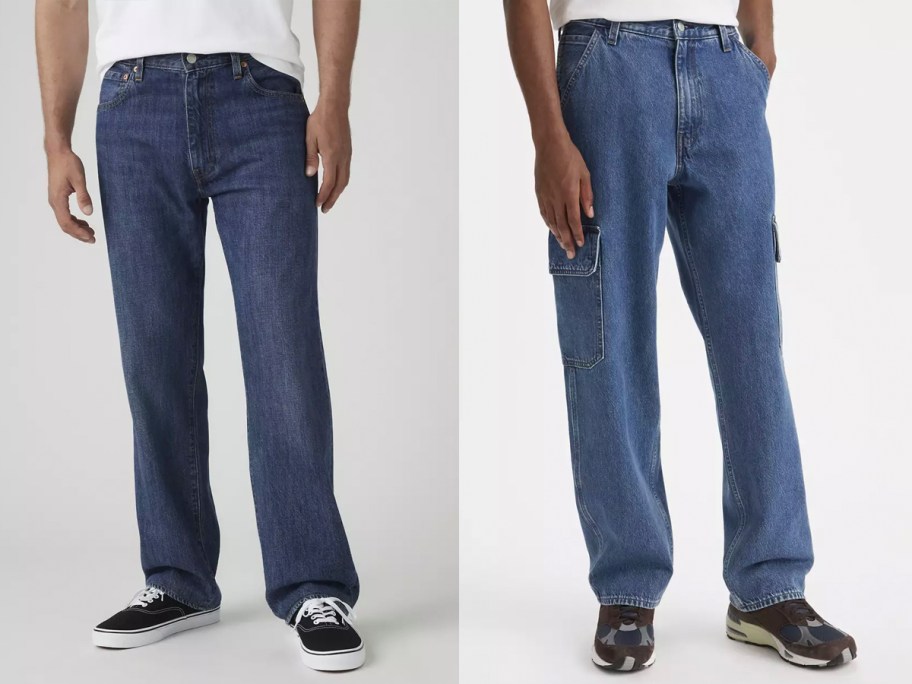 men wearing blue jeans 