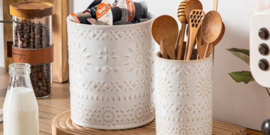 Ceramic Utensil Holder Set Just $16.49 on Amazon (Reg. $33)