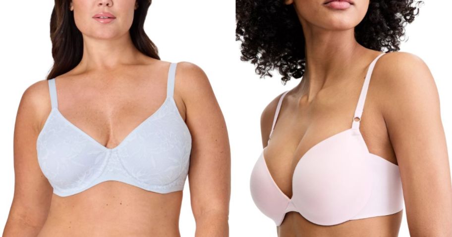 two women wearing macys bali and maidenform bras