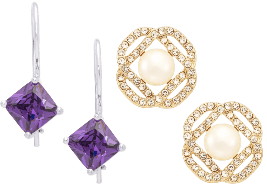 2 pairs of earrings