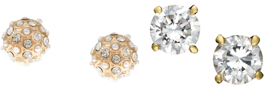 2 pairs of earrings