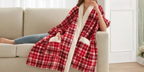 Plush Blanket Wraps Only $11.99 on Macys.com (Reg. $40) | Includes Christmas Styles!