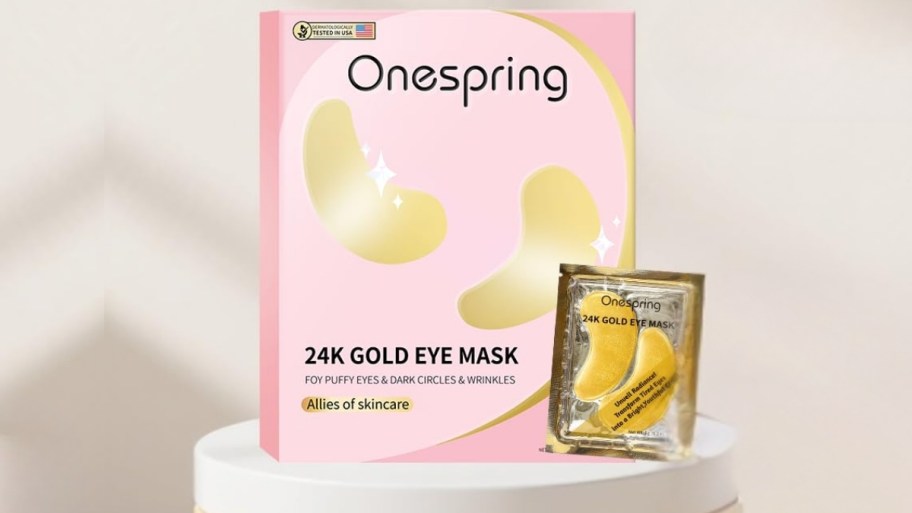 onespring 24k gold eyemasks 24 count box