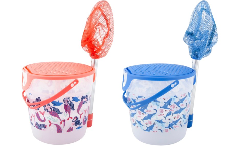 mermaid and shark bucket and nets