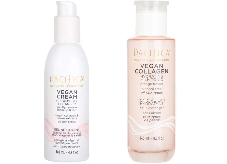 milk tonic and gel cleanser